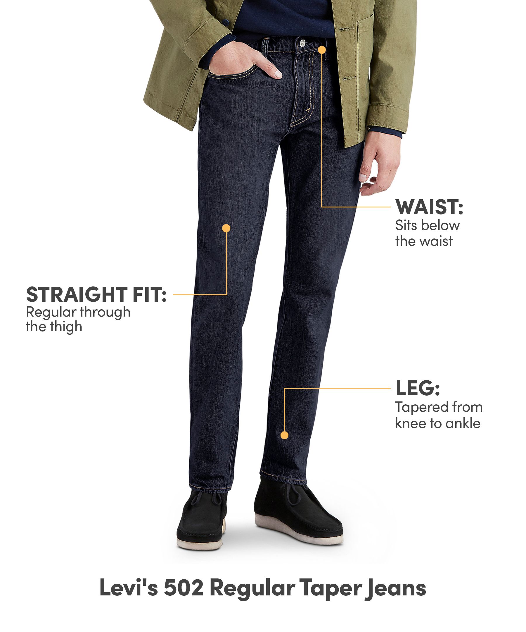 Levi's Men's 502 Regular Fit Taper Jeans #29507-0036 - Mark's